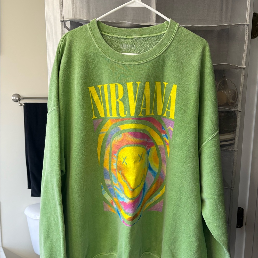Urban Outfitters Green Nirvana Sweatshirt